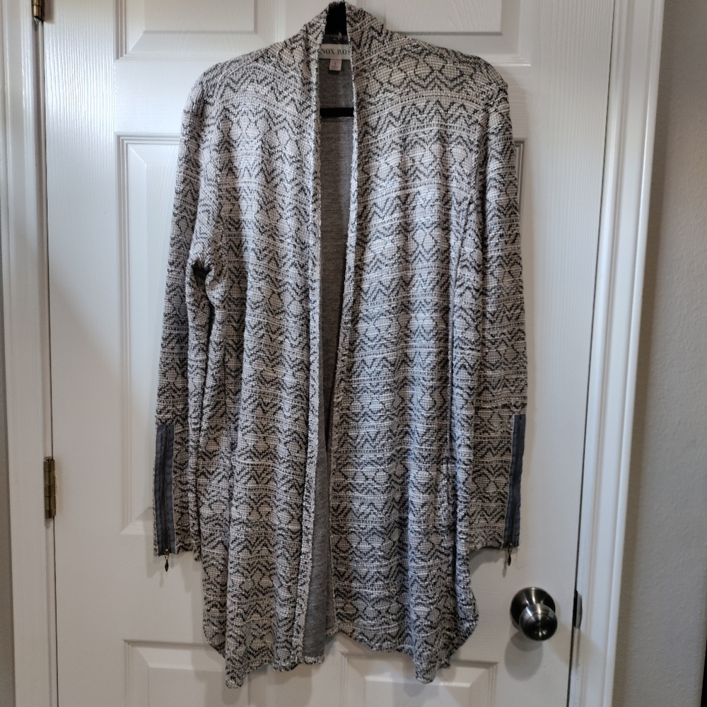 Knox Rose open knit cardigan women's size Large
